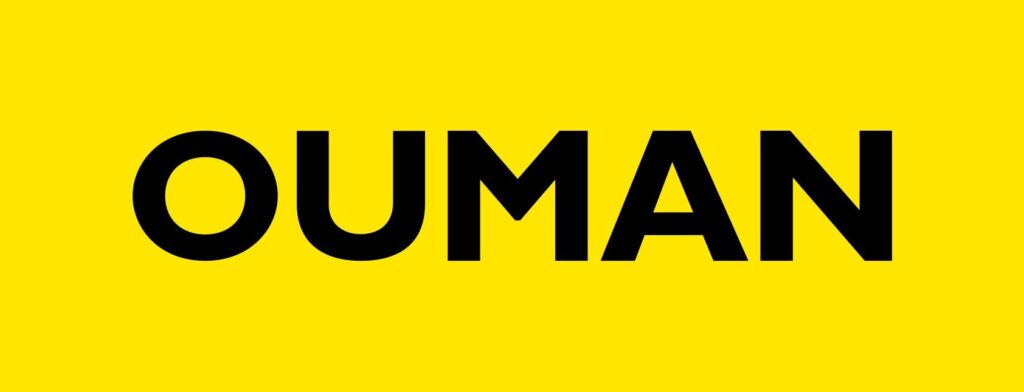 Ouman logo keltainen tausta RGB